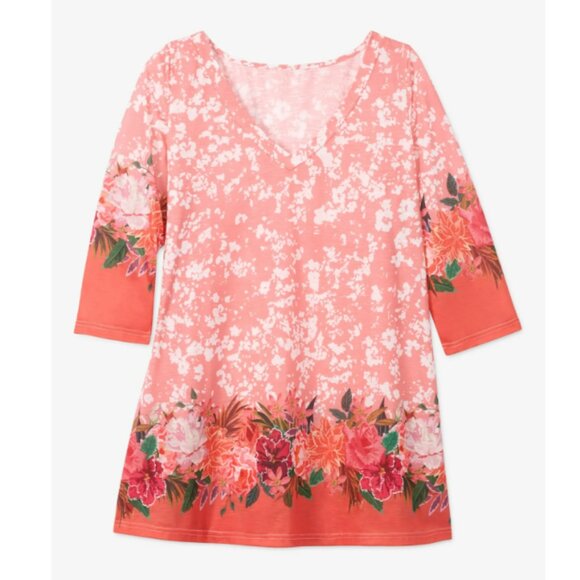 Woman Within Plus Size Watercolor Tunic 1X (22/24) - Picture 2 of 8